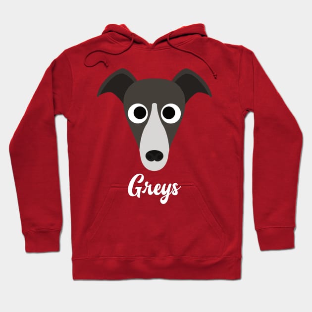 Greys - Greyhound Hoodie by DoggyStyles